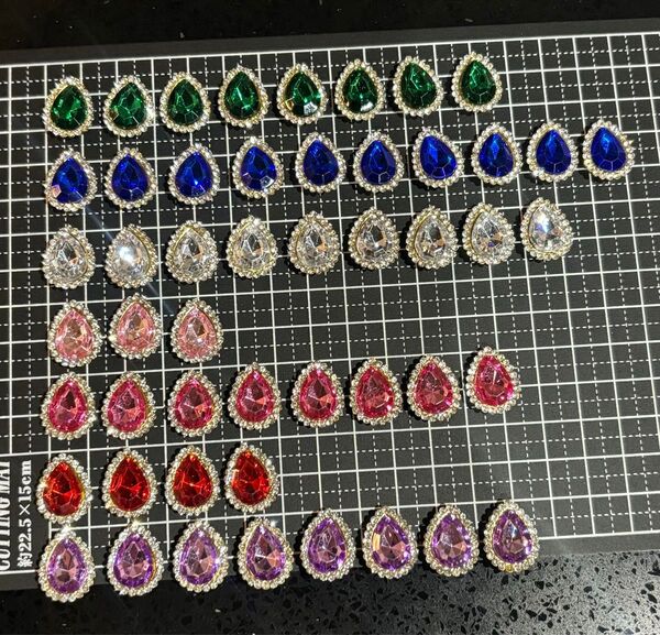ビックパーツ アクセサリー 大粒 ラインストーン レジン ハンドメイド 地雷 キラキラ