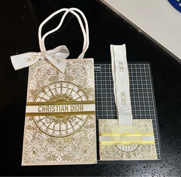 紙袋 Christian Dior ショッパー ギフト袋 ラッピング DIOR ギフトバック プレゼント リボン