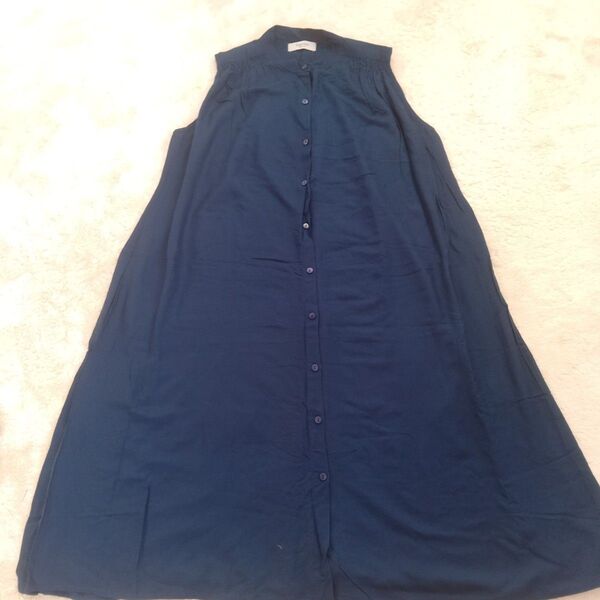 GLOBAL WORK ノースリーブワンピース ネイビー