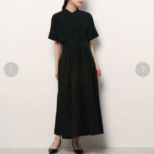 COTORICA リネンライクウエストタックワンピース