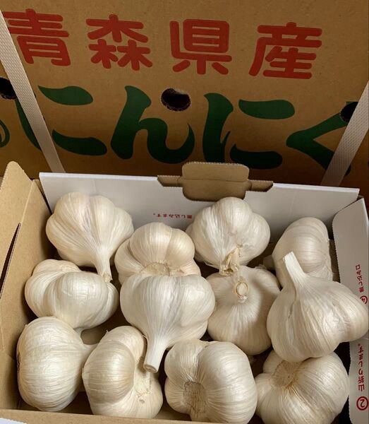 青森県産にんにく Lサイズ1キロ16球前後 国産にんにく ホワイト六片種にんにく にんにく 厳選にんにく