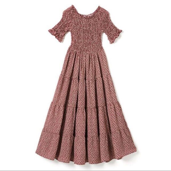 【新品未使用】GRL 花柄オフショルマキシワンピース レッド