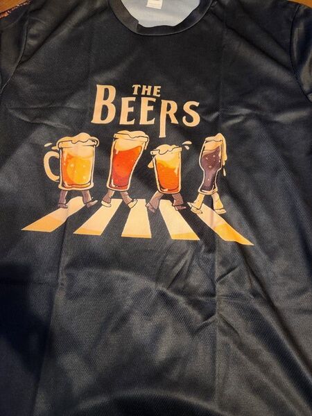 【新品】BEATLES ビートルズ Tシャツ L XL 相当 アビーロードメンズ パロディー おもしろ ビール ユニーク