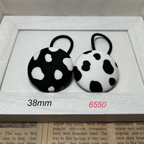 6550 くるみボタン ヘアゴム ハンドメイド