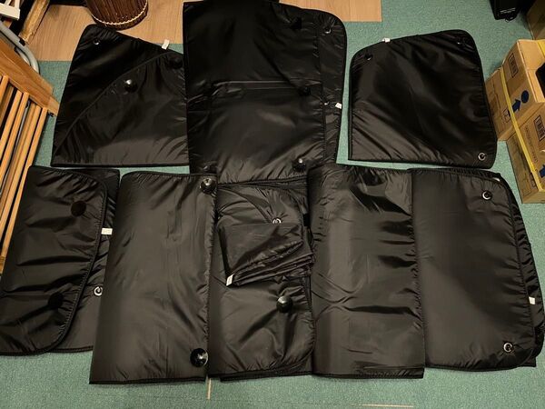 ハイエース ナロー 標準 小窓なし用 サンシェード フルセット 吸盤2個なし 遮光 断熱 日除け 車中泊