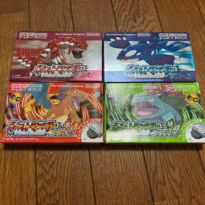 【送料込み】 ポケットモンスター ルビー サファイア ファイアレッド リーフグリーン 箱・一部取説のみ セット販売 バラ売り不可