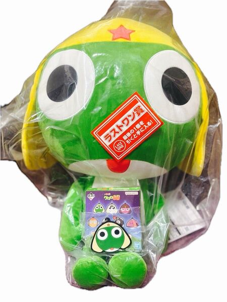 新品未開封品 一番くじ ケロロ軍曹 ラストワン賞 抱きつきぬいぐるみ オマケでラバーチャーム