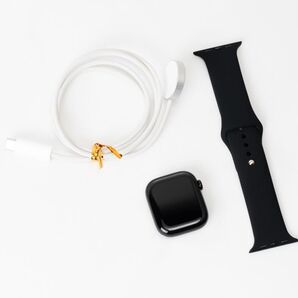 11月まで保証 保護フィルム付 Apple Watch Series10 42mm ブラック 軽量 アップルウォッチ シリーズ10