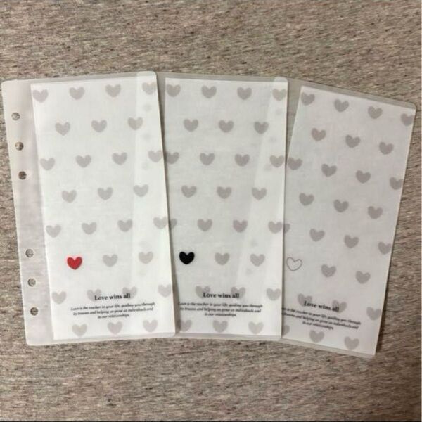 バインダー貯金 韓国 リフィル 8枚 A6用【love wins all】
