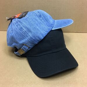 NEWHATTAN 黒とライトブルーデニムの2点セット ツイルコットン ブラック キャップ デニムキャップ ニューハッタン 無地