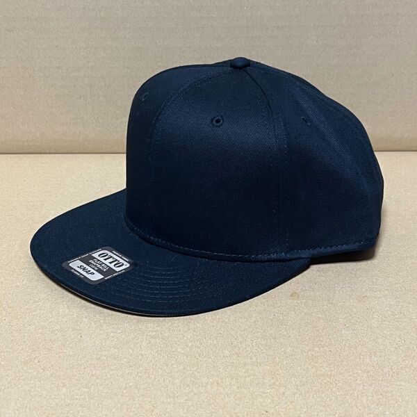OTTO コットンツイルフラットバイザーキャップ ブラック 黒 BLACK クロ オットー 帽子 無地 野球帽