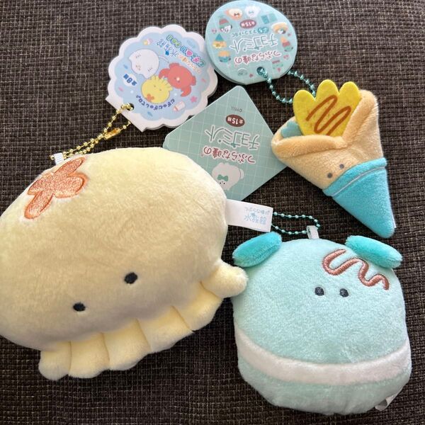 つぶらな瞳のチョコミント ぷちマスコット ぬいぐるみ キーホルダー 3個セット 水族館