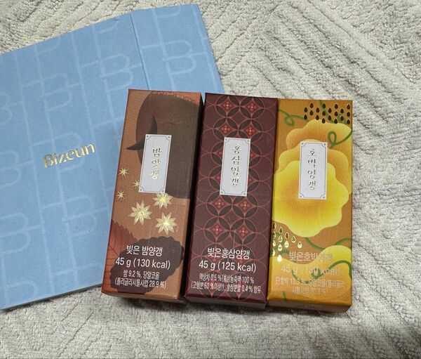 Bizeun べジャン ヤンギャング 3個セット 韓国菓子 羊羹
