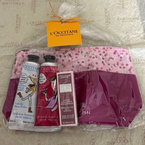 ロクシタン LOCCITANE ハンドクリーム30ml リップバーム ポーチ