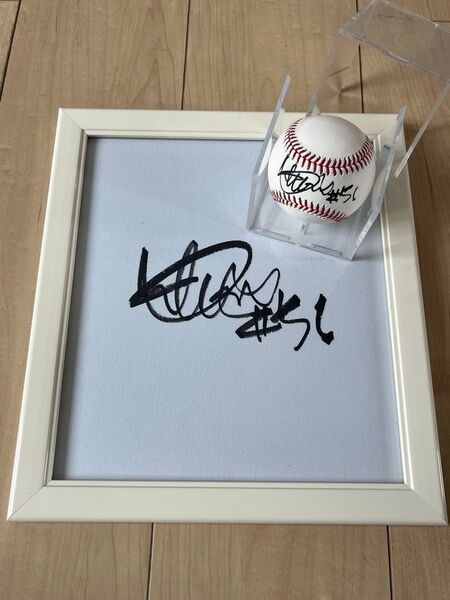 美サイン!イチロー 直筆サインボール 直筆サイン色紙セット 直筆サイン入り MLB試合球 2点まとめて メジャーリーグ試合球