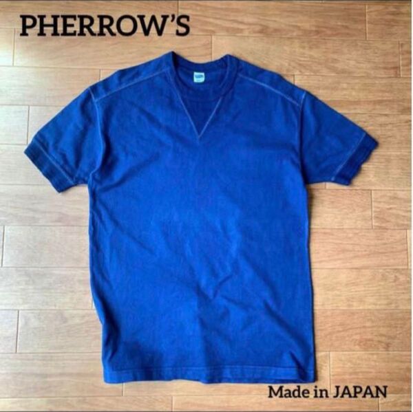 PHERROW’S 前V リブ袖 Tシャツ XLサイズ 日本製 Tシャツ