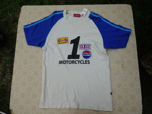 T-shits Tシャツ no.XX02 FOW M MORTORCYCLES 1 D.TRACK TEAM RIDERS GRANDPRIX 米軍基地上着 古着　used AIRFORCE