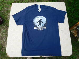 T-shits Tシャツ no.XX03 WASHINGTON STATE GILDAN L/G/G 紺 米軍基地上着 古着　used AIRFORCE