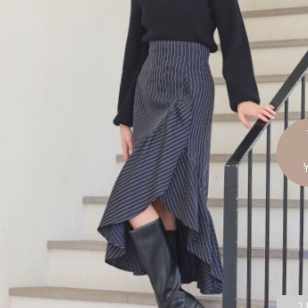マジェスティックレゴン MAJESTIC LEGON アシメラッフルスカート