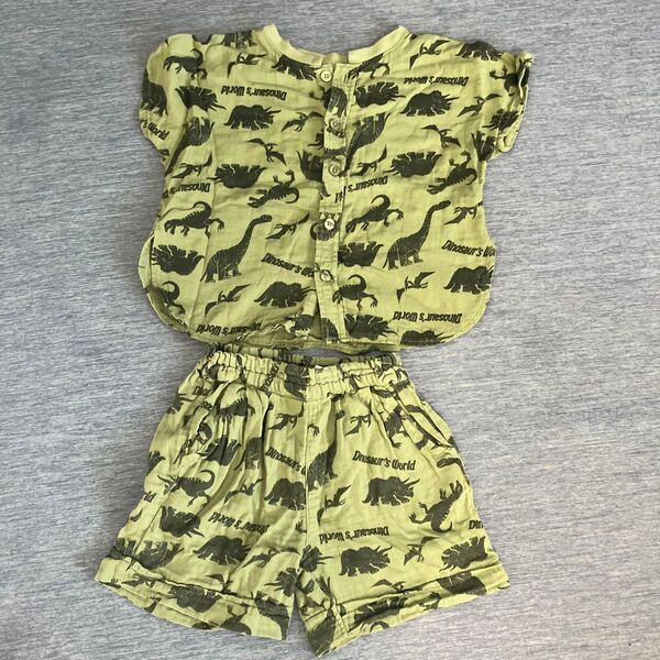恐竜柄 セットアップ 100cm キッズ パジャマ ampersand