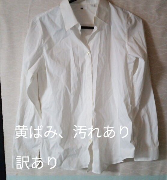UNIQLO 白シャツ レディース、ブラウス、カットソー、プルオーバー、トップス、ビジネス、通勤、ユニクロシャツ、ワイシャツ