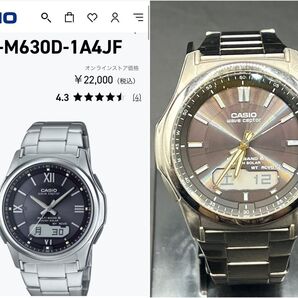 CASIO タフソーラーマルチBAND6 ソーラー電波腕時計 人気メタルバンド カシオ ウェーブセプター WVA-M630 稼働品