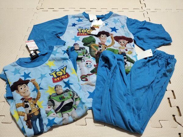 【KIDS 120】トイ・ストーリー ルームウェア パジャマ 半袖 長ズボン 長袖Tシャツ 部屋着 Disney
