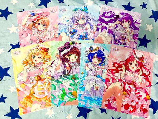 7枚 ご注文はうさぎですか talk party クリアファイル ココア チノ リゼ シャロ 千夜 シャロ マヤ メグ マルイ