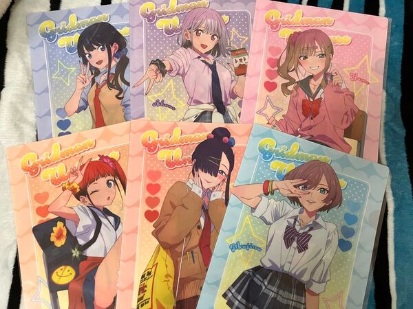 6枚【グリッドマン ユニバース】ポップアップストア アオハル マルイ 六花 新条アカネ 南夢芽 ちせ ムジナ ヒメ クリアファイル