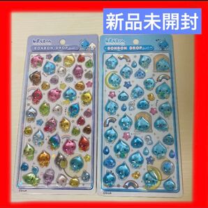 【新品未使用】しずくちゃん シール ドロップシール ボンボンドロップ 2種セット 大人気 平成女子 ぷっくりシール 入手困難