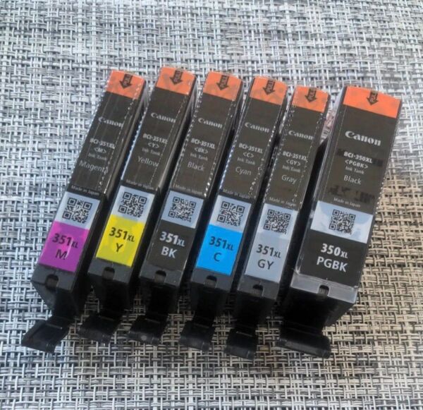 増量 Canon BCI-350XL BCI-351XL 6本 6個 純正インク BCI-351XL+350XL キヤノン