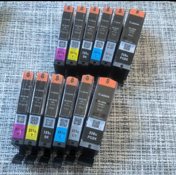 Canon BCI-350XL BCI-351XL 12本 12個 純正インク BCI-351XL+350XL キヤノン