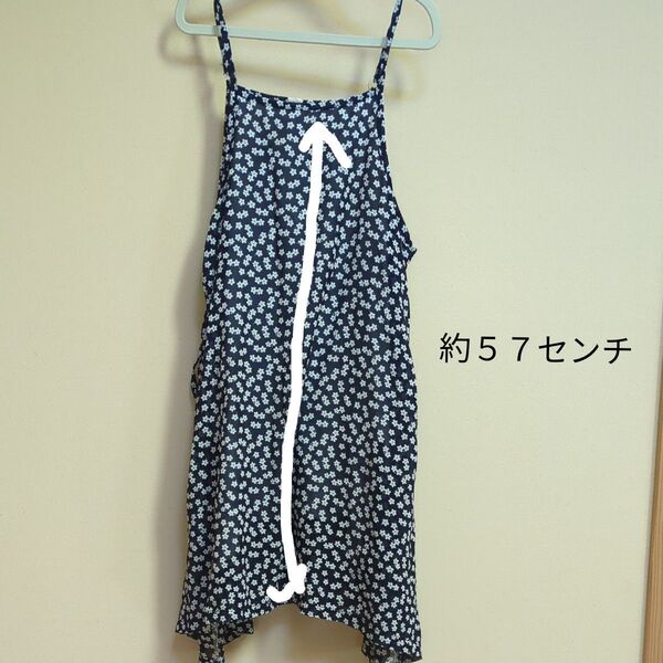 小花柄 キャミソールワンピース ネイビー120
