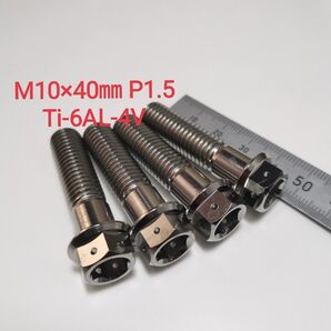 M10×45㎜ P1.5 64チタン デュアルフランジボルト 4本