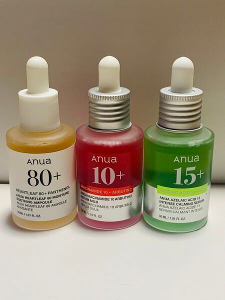 ANUA (アヌア) 美容液 【ドクダミ・ナイアシンアミド&アルブチン・アゼライン酸】3本セット