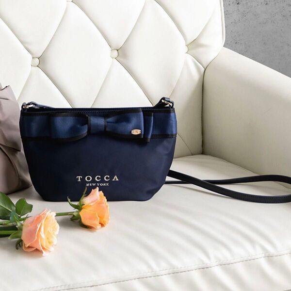 TOCCA リボン ナイロン 2way ハンドバッグ ショルダーバッグ