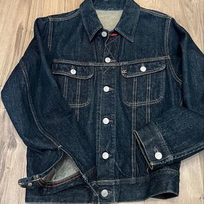 45R ネイビー ダーク デニムジャケット ビンテージ風 デニム