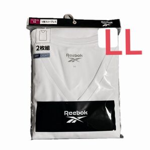 Reebok V首スリーブレス LL 2枚組 ホワイト 新品 未使用