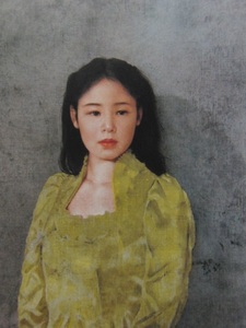 藤井勉、【少女】、希少な大判額装用画集より、美品、日本人画家、新品額装付、送料込み