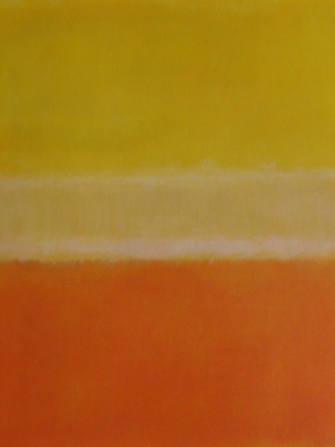 Mark Rothko [Gelb und Gold] Aus einem seltenen Kunstbuch, Neuer hochwertiger Rahmen, Mit Rahmen, Guter Zustand, Versand inklusive, Abstraktes Gemälde, Western-Maler Kostenloser Versand, Malerei, Ölgemälde, Porträt