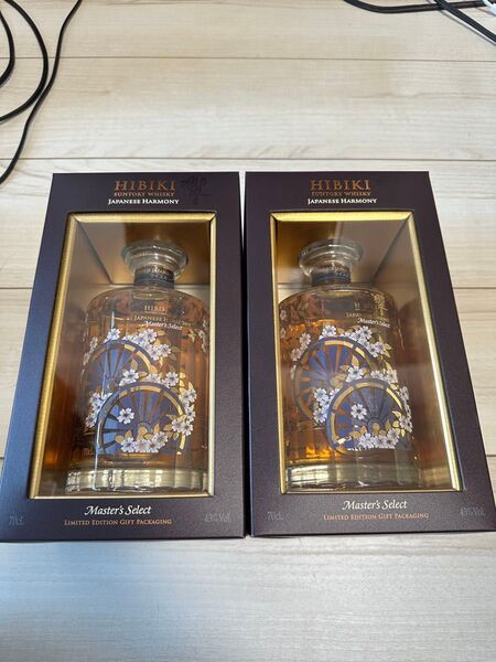 ★免税店限定★サントリー 響 ジャパニーズハーモニー マスターズセレクト 意匠ボトル 700ml 43% 2本 箱付