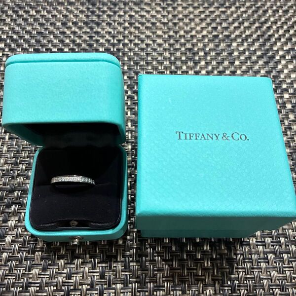 ティファニー/Tiffany & Co.ダイヤモンドハーフエタニティリングPt950/プラチナ10号 指輪