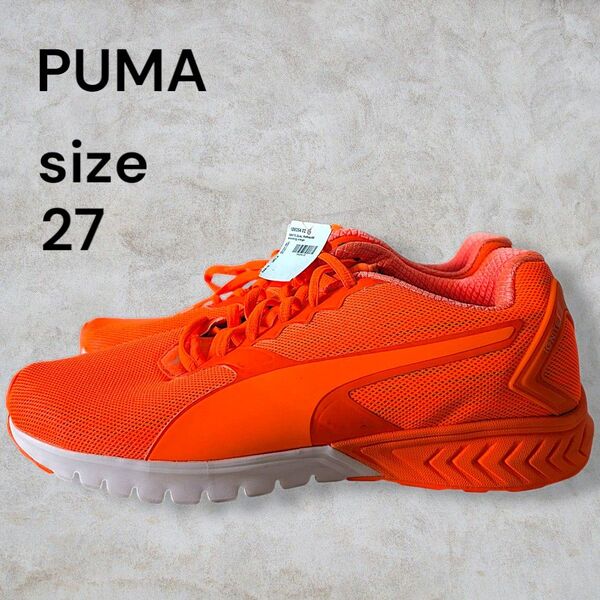 PUMA プーマ スニーカー ランニングシューズ 蛍光オレンジ 27cm