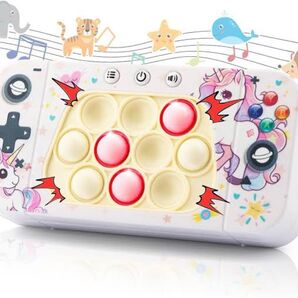 プッシュポップゲーム機2 電動 ポップイット 光る ストレス解消 殴る グッズ 電子もぐらたたき
