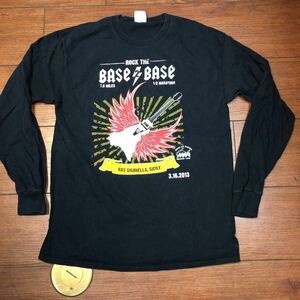 2013年 rock the base2base マラソン イベント 長袖Tシャツ 黒 M b1