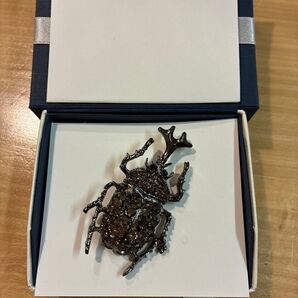 ブローチカブトムシキラキラ夏旅行プレゼント虫昆虫虫取りリアルおしゃれ個性的