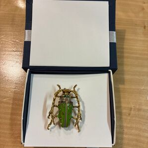 ブローチカミキリムシ昆虫おしゃれ個性的プレゼント夏旅行リアル帯留め和服