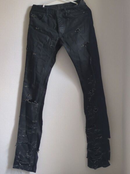 Dior HOMME ディオールオム 04ss デストロイ コーティング デニム
