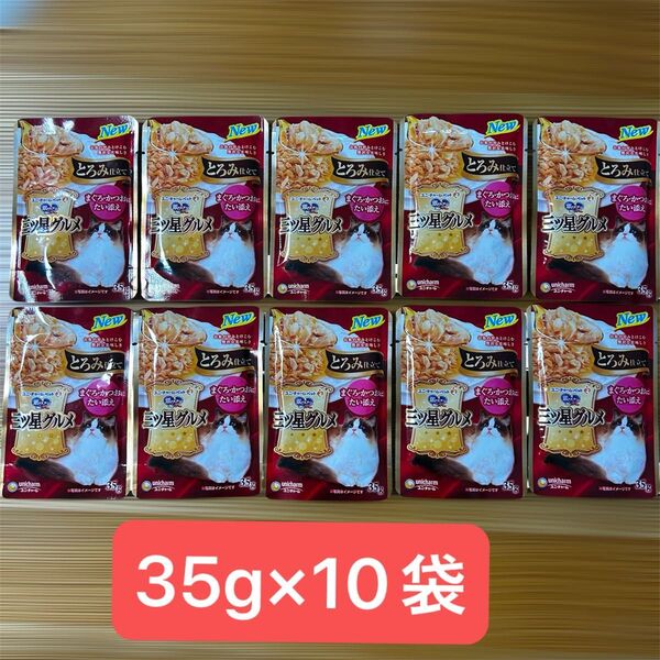 【10袋まとめて】銀のスプーン 三ツ星グルメ まぐろ・かつおにたい添え 35g×10袋