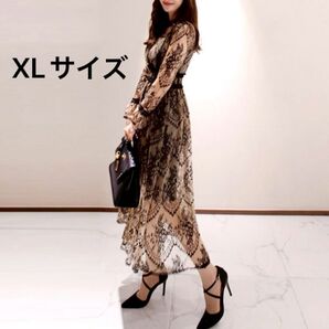 ドレス ワンピース 結婚式 レース 二次会 パーティー デート 黒 オケージョン ロングワンピース 体型カバー 長袖 細見え